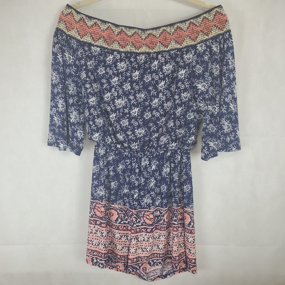 Society Girl Jumper Blue And Pink floral paisley